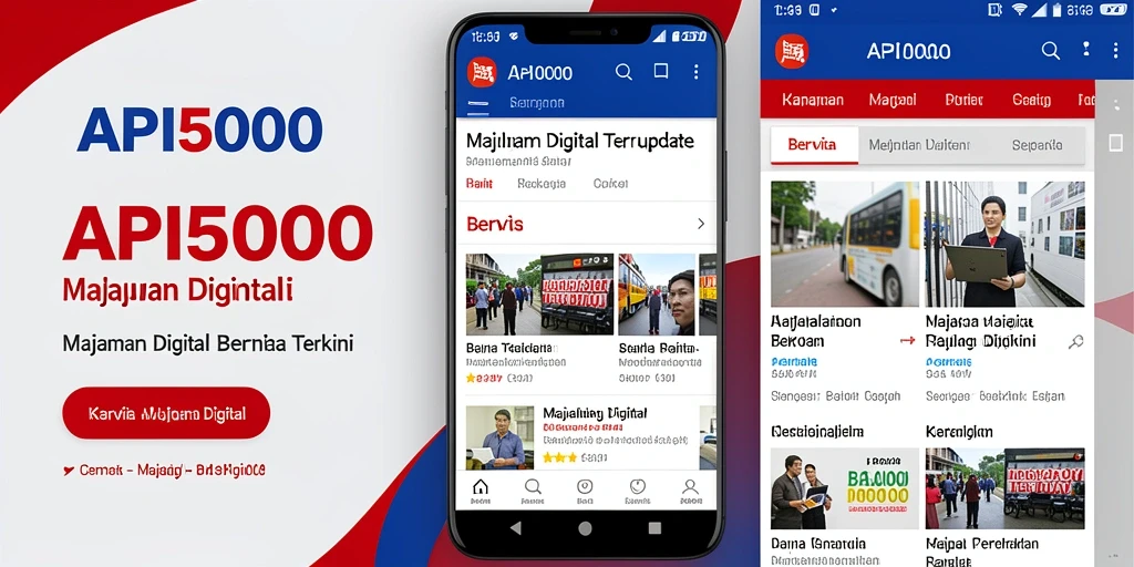 Antarmuka API5000 menampilkan berbagai berita terkini dan menarik.