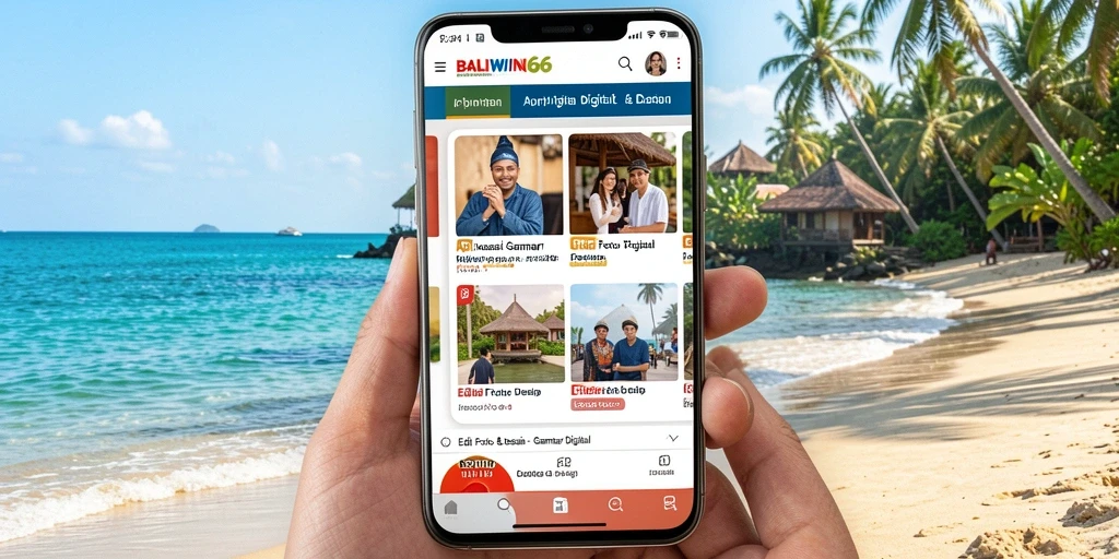 Antarmuka BALIWIN66 menampilkan alat pengeditan foto yang intuitif dan modern.